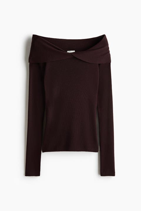 Twist-detail Off-the-shoulder Top