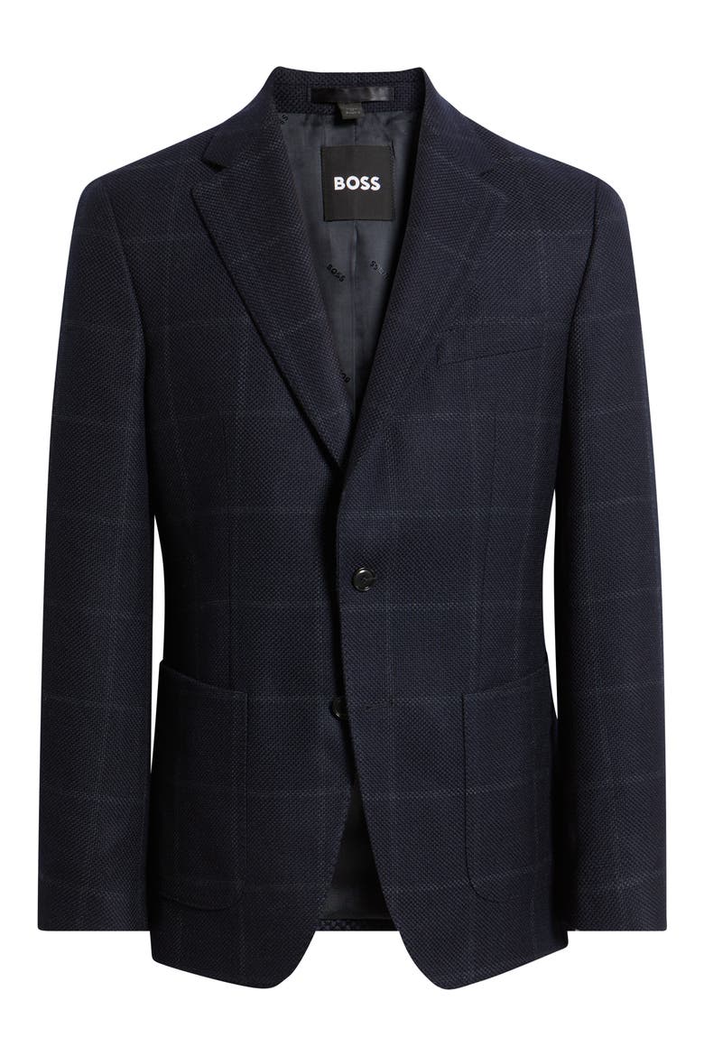 Hutson Plaid Sport Coat, Alternate, color, DARK BLUE