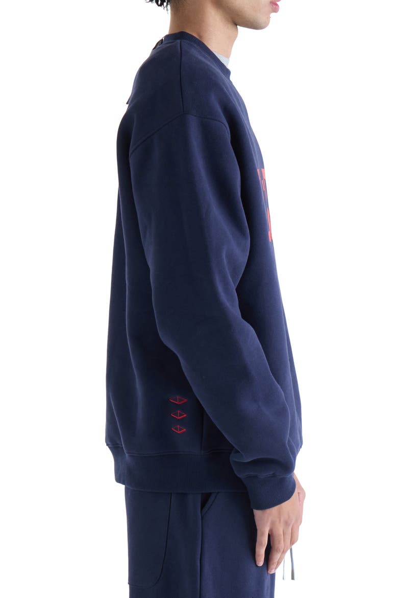 Us Against Time Crewneck Sweatshirt, Alternate, color, NAVY