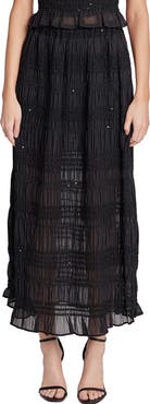 Endless Rose Sequin Embellished Chiffon Maxi Skirt