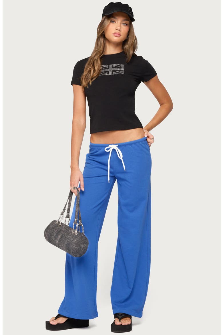 Callista Wide Leg Sweatpants, Alternate, color, BLUE