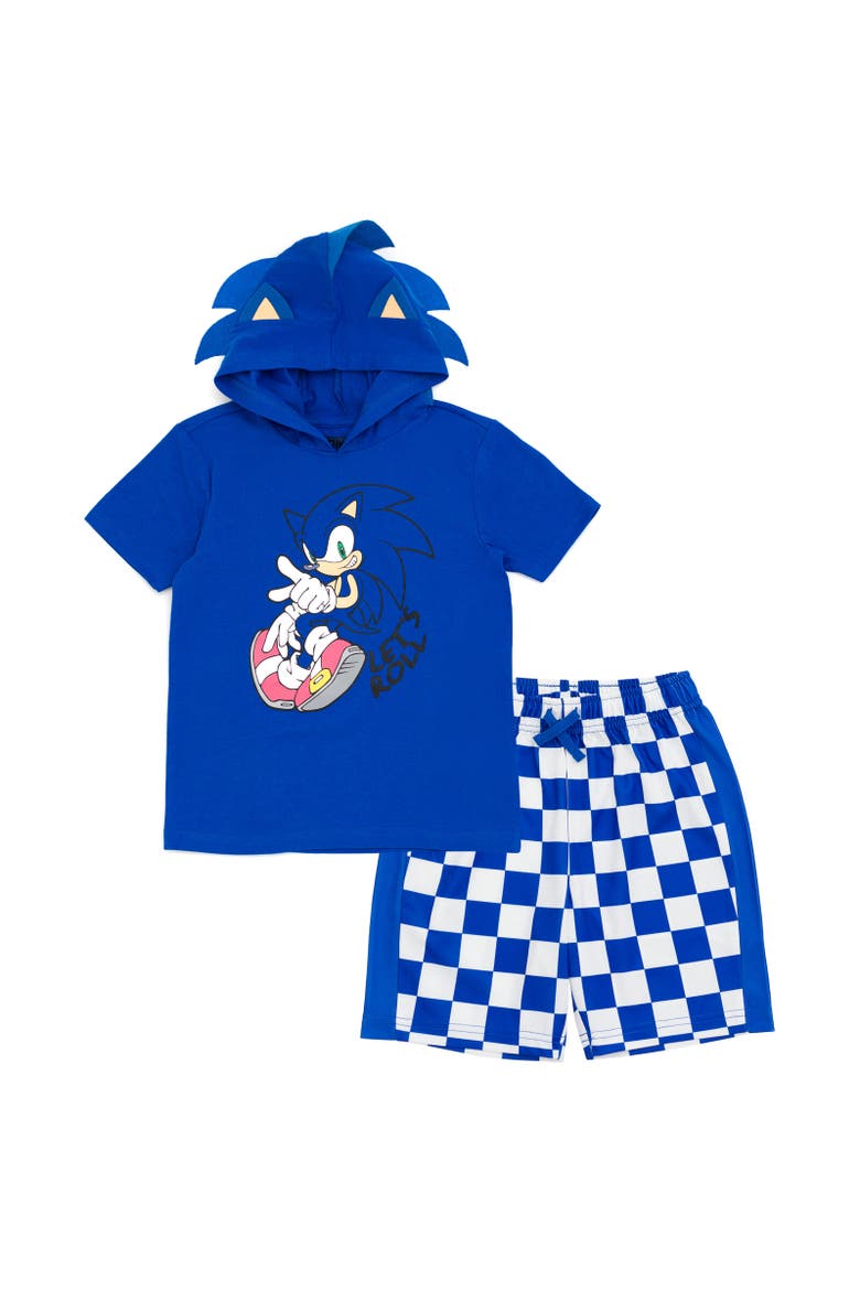 Sonic the Hedgehog Cosplay T-Shirt & Shorts Set, Main, color, Sonic The Hedgehog Blue