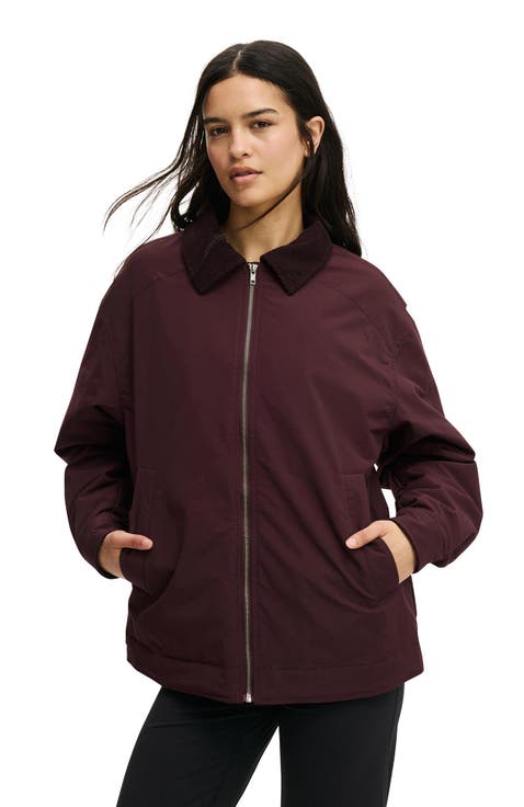 Women's Active Contrast Collar Oversized Jacket