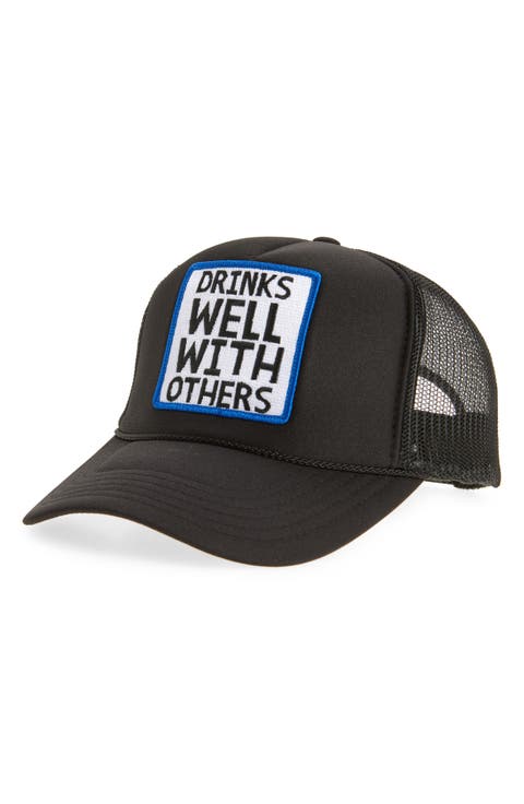 Drinks Well With Others Patch Trucker Hat