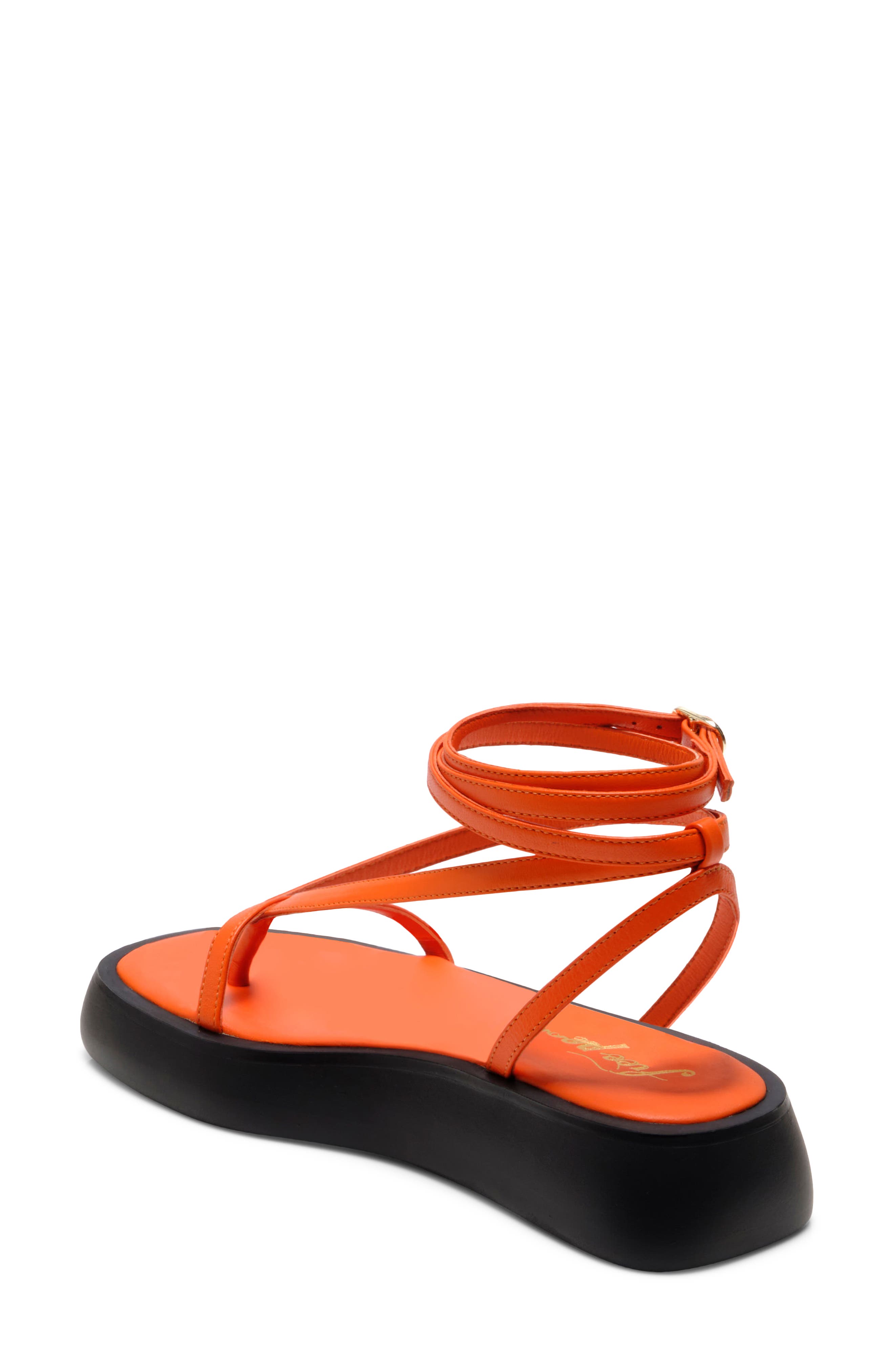 Free People Winnie Ankle Strap Platform Sandal, Alternate, color, Vermillion