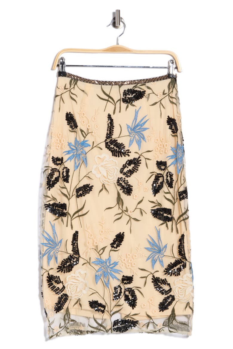 Jesse Embroidered Cocktail Skirt, Alternate, color, MULTI