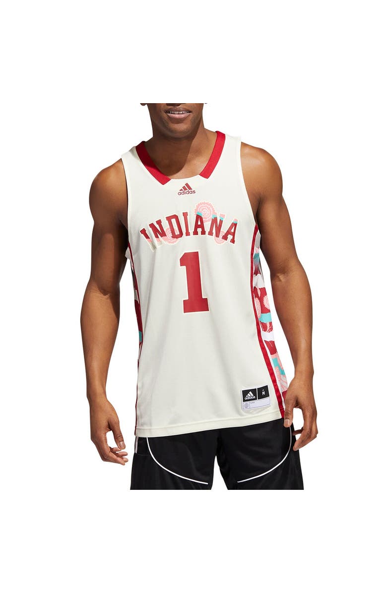 adidas Men's adidas Cream Indiana Hoosiers Honoring Black Excellence Replica Basketball Jersey, Alternate, color, 