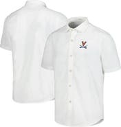 Tommy Bahama Men's Tommy Bahama White Virginia Cavaliers Coconut Point Palm Vista IslandZone Camp Button-Up Shirt