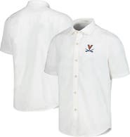 Tommy Bahama Men's Tommy Bahama White Virginia Cavaliers Coconut Point Palm Vista IslandZone Camp Button-Up Shirt