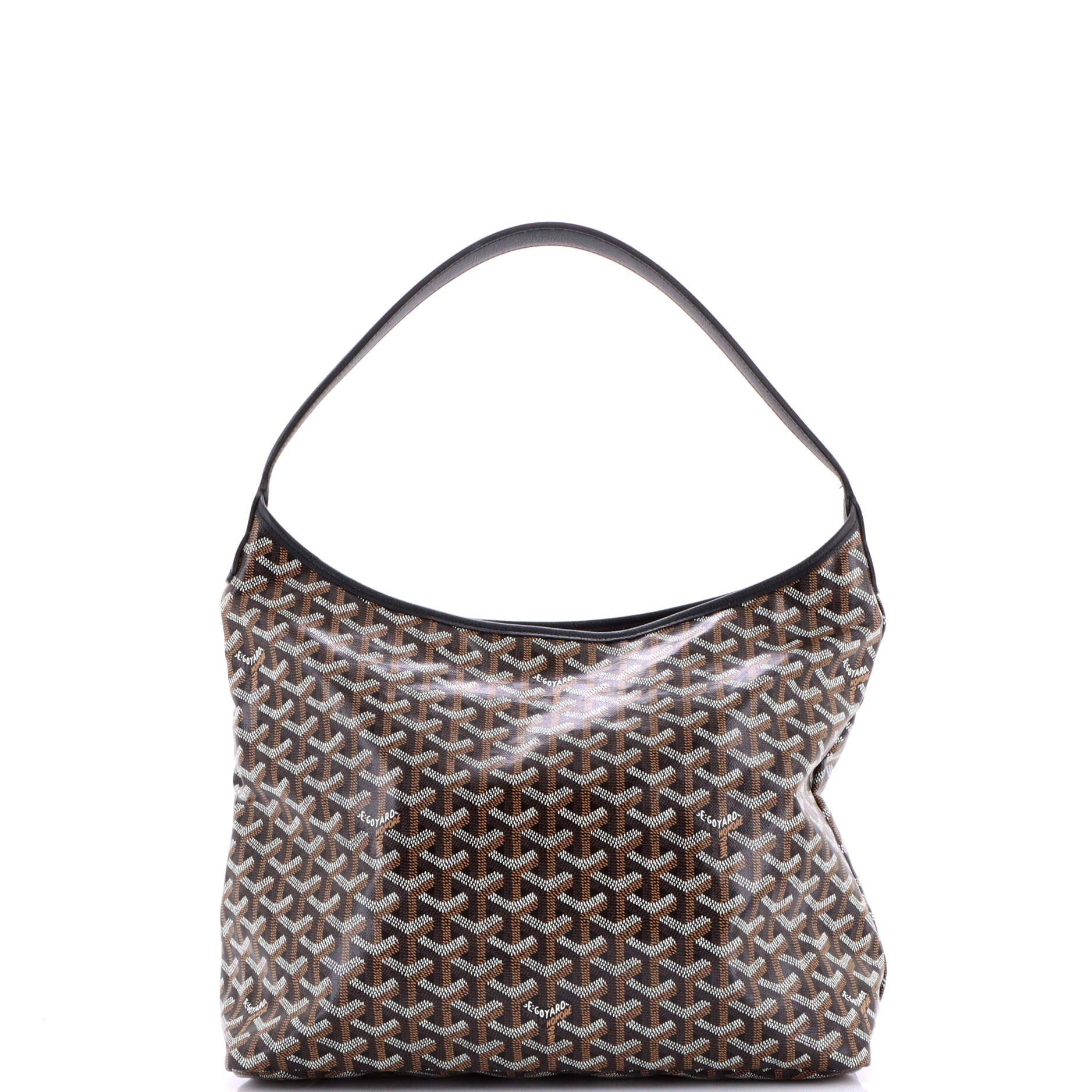 Pre-Owned Goyard Boheme Hobo Coated Canvas, Alternate, color, Black