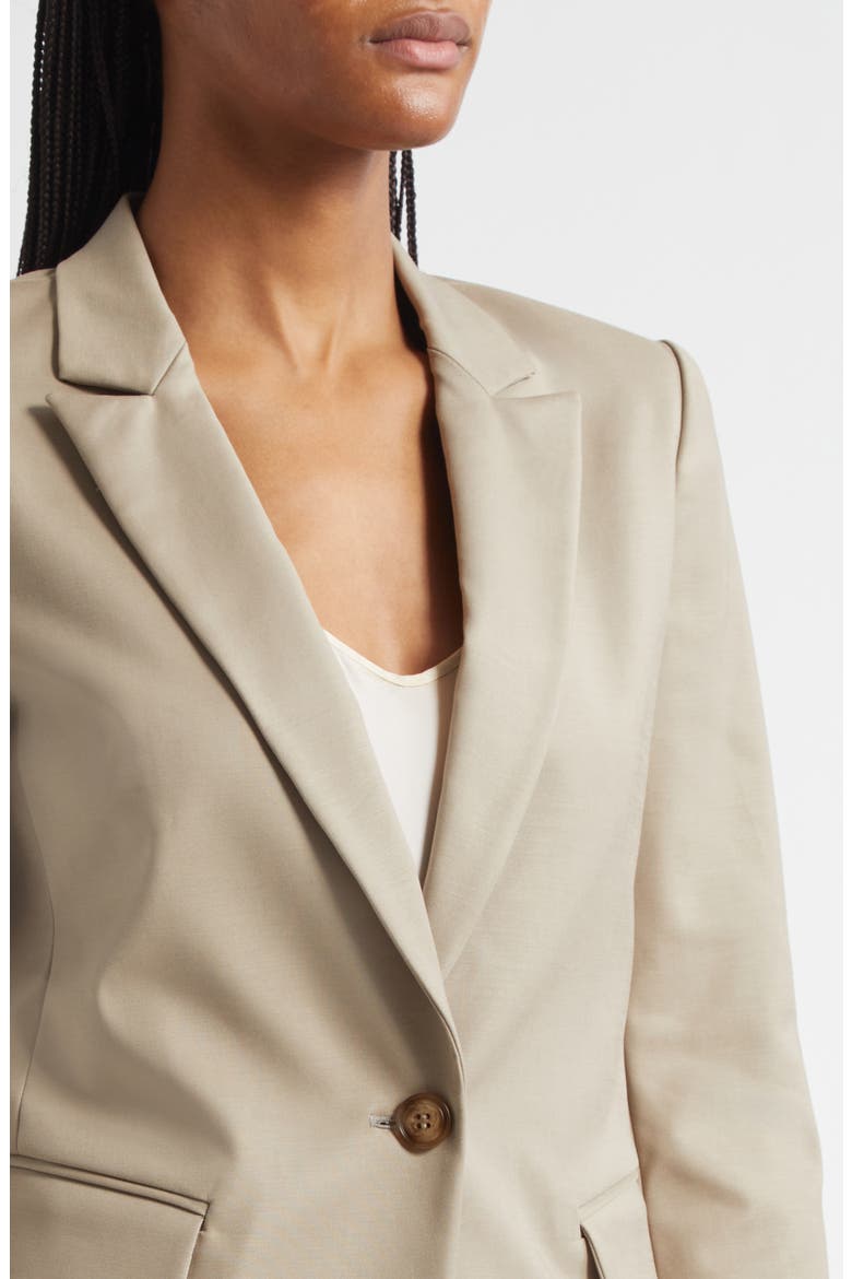 Cotton Couture One-Button Blazer, Alternate, color, SAND
