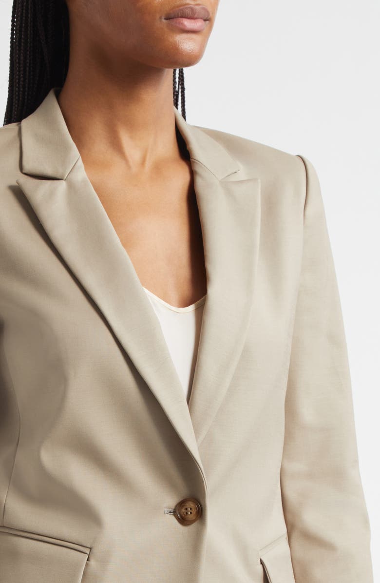 Emporio Armani Cotton Couture One-Button Blazer, Alternate, color, Sand