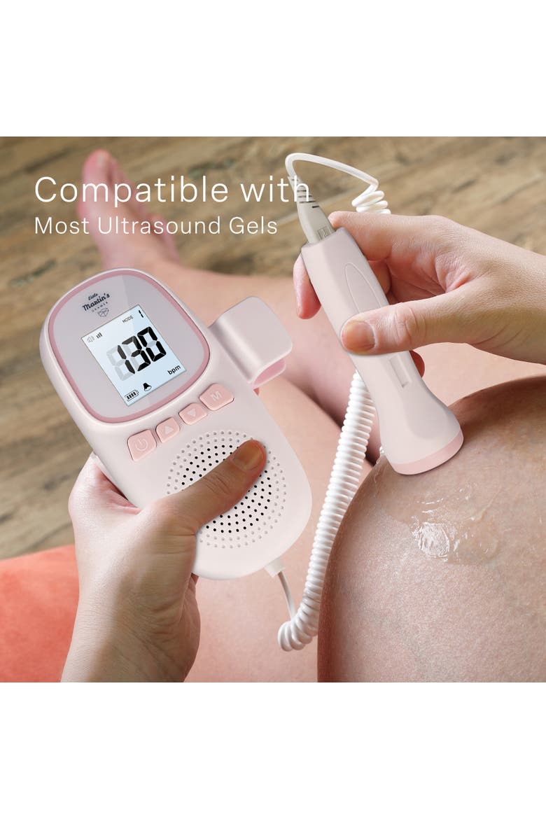 Portable Ultrasound Fetal Doppler, Heartbeat Detector, Alternate, color, Pink