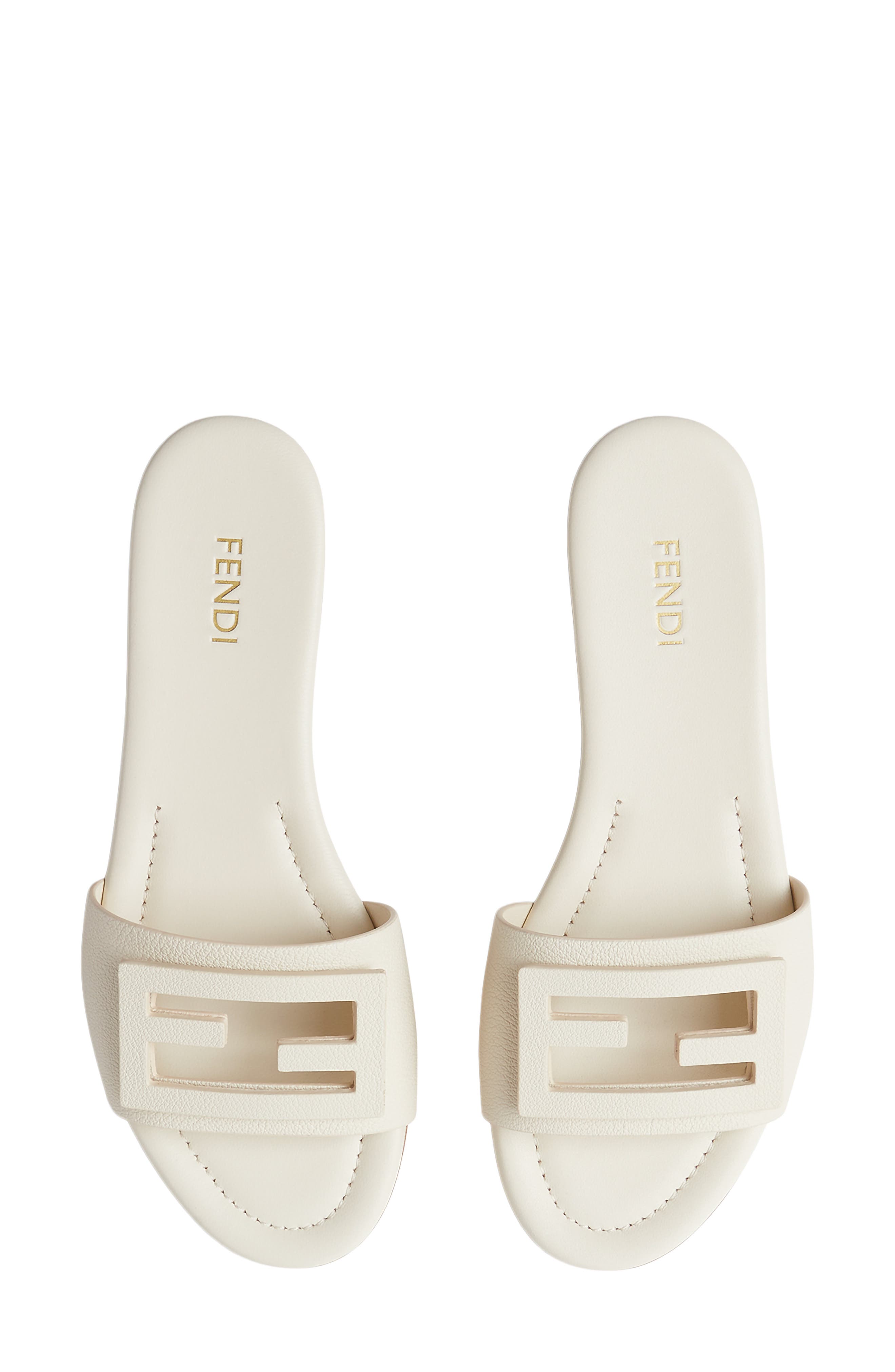 Baguette Leather Slide Sandal, Alternate, color, PERGAMENA MEDIO