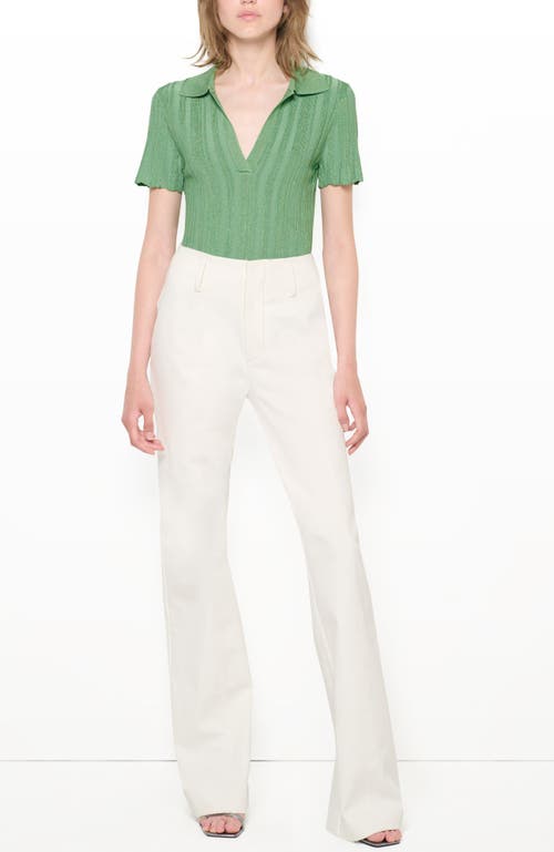 As B Y Df Tilda Ribbed Top In Mint Matcha