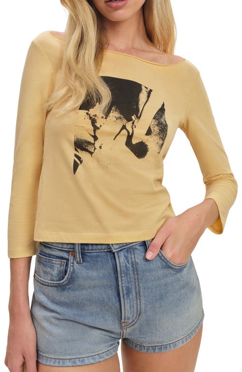 Reformation X Devon Lee Carlson Lizzie Graphic T-shirt In Sunshine Daisy