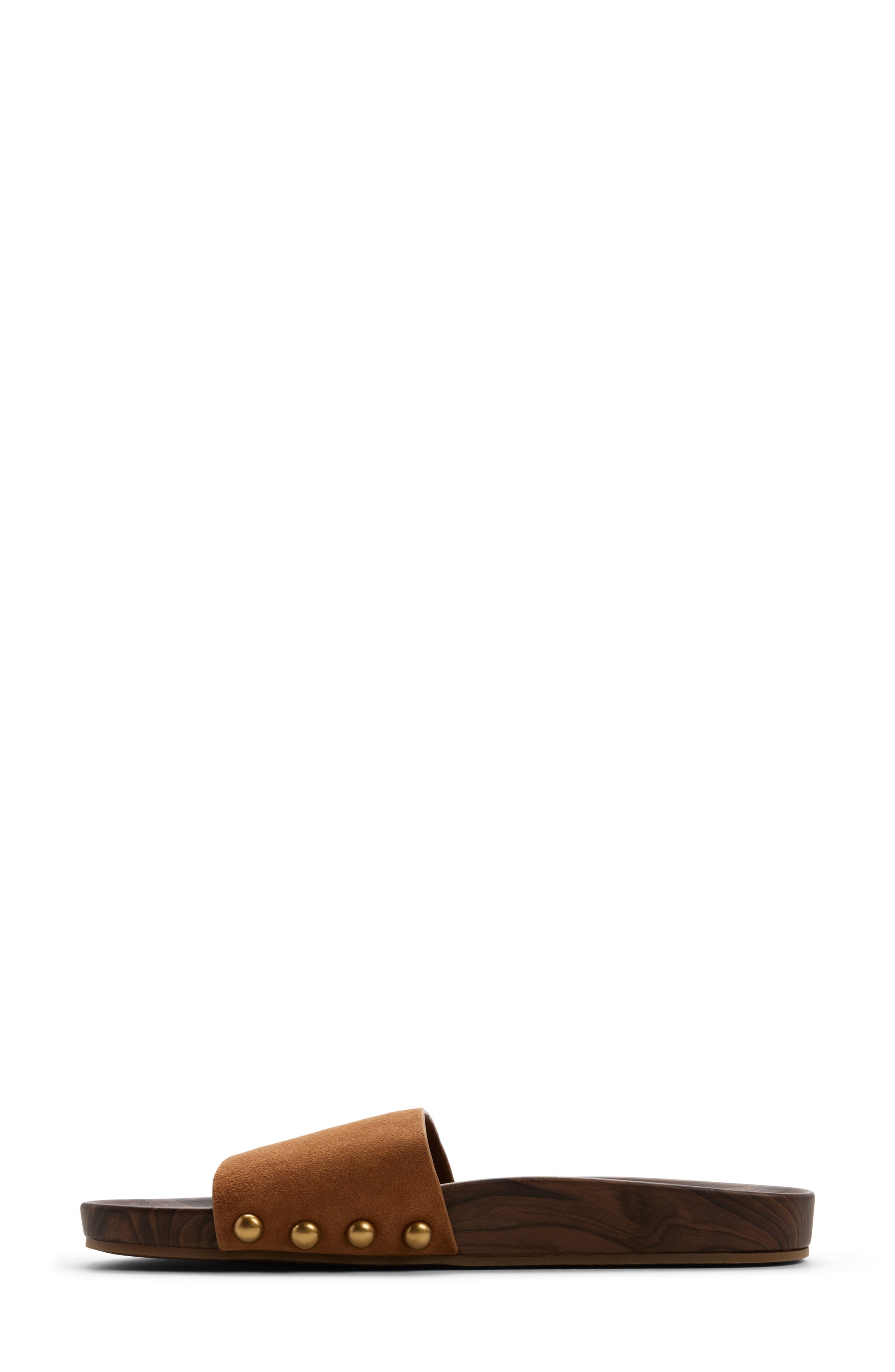 ALDO Rooted Slide Sandal, Alternate, color, Light Brown