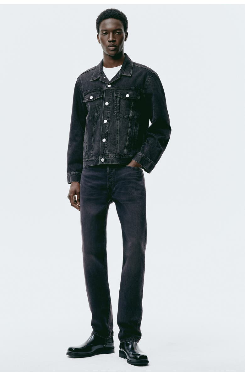 H&M Original Straight Jeans, Alternate, color, Denim Black
