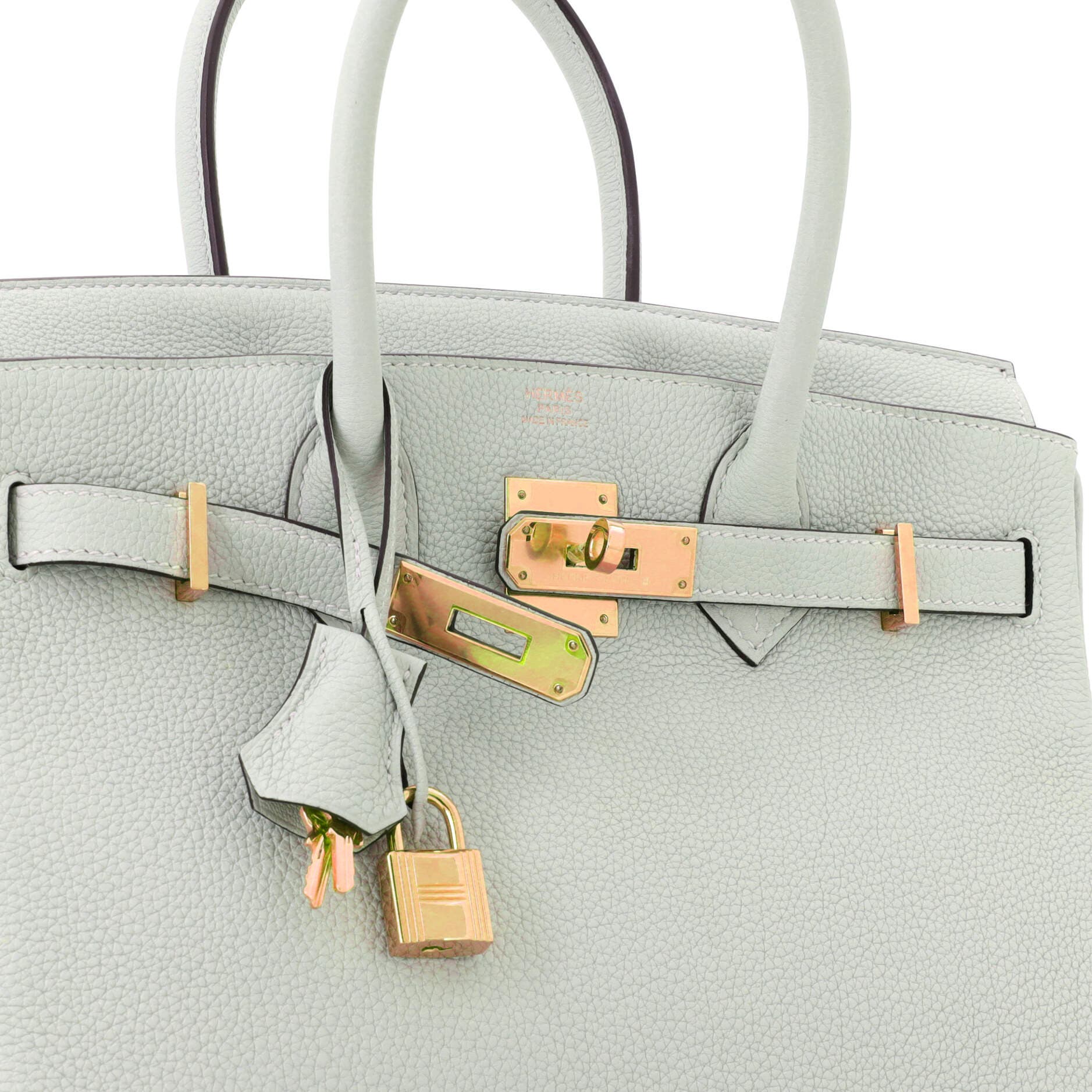 Pre-Owned Hermes Birkin Handbag Grey Togo with Gold Hardware 30, Alternate, color, Gris Neve