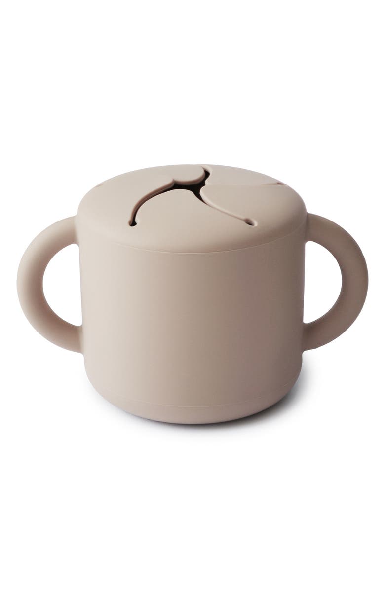 Mushie Silicone Snack Cup, Main, color, Shifting Sand