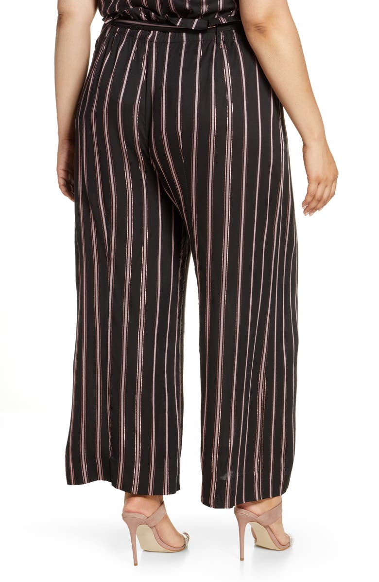 RACHEL Rachel Roy Naida Stripe Wide Leg Pants, Alternate, color, 