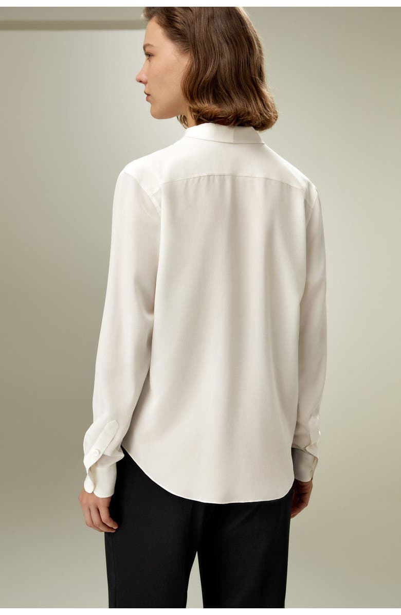 Lilysilk Silk Bowtie Blouse, Alternate, color, Natural White