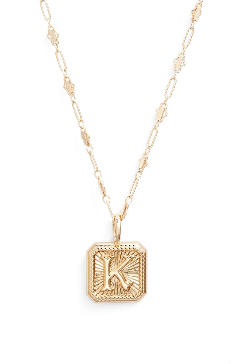 MIRANDA FRYE Harlow Initial Pendant Necklace, Main, color, Gold - K