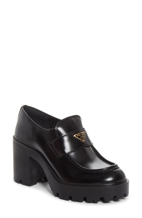 Lug Sole Loafer Pump