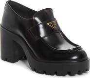 Prada Lug Sole Loafer Pump