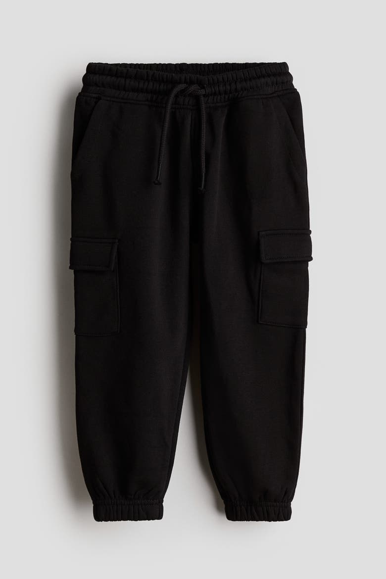 Brushed-inside Cargo Joggers, Main, color, Black