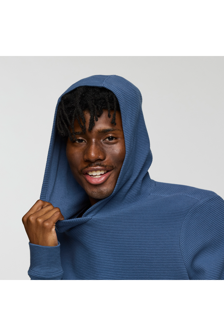 Atajo Long-Sleeve Waffle Hoodie - Men's, Alternate, color, Deep Sea