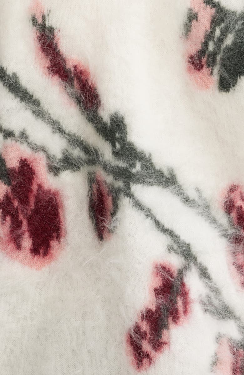 Elie Tahari The Roberta Floral Cashmere Crewneck Sweater, Alternate, color, Horizon Blue Floral