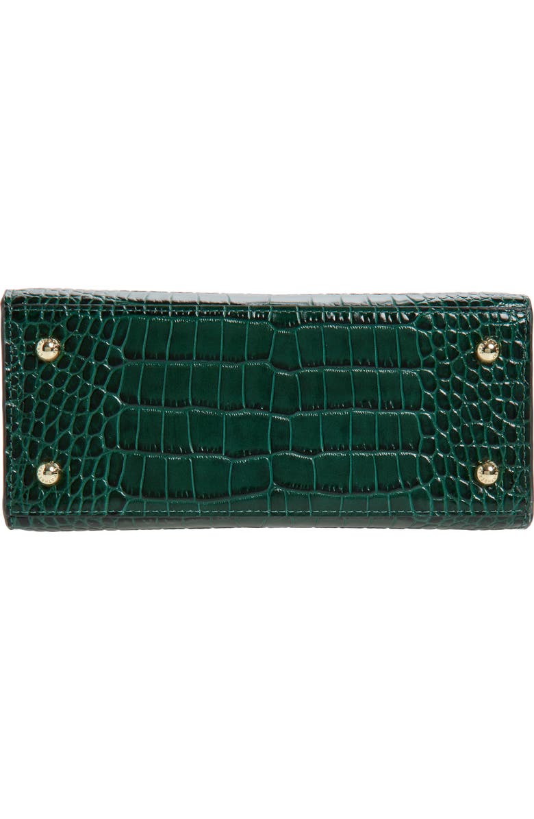 Strathberry Mini Croc Embossed Leather Tote, Alternate, color, Bottle Green