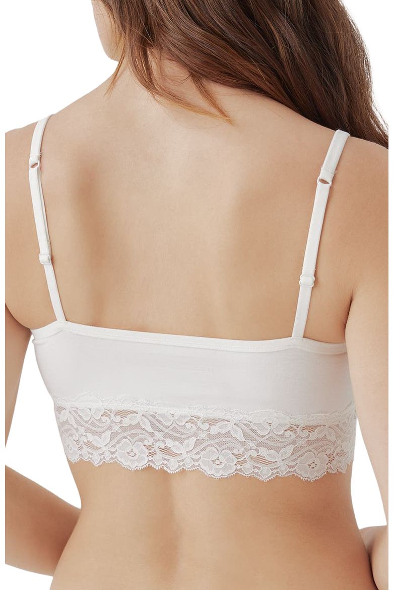 Lace Smooth Cup Bralette, Alternate, color, White