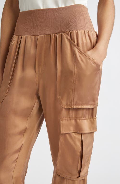 Cinq À Sept Raven Elasticated-waist Cargo Trousers In Brown
