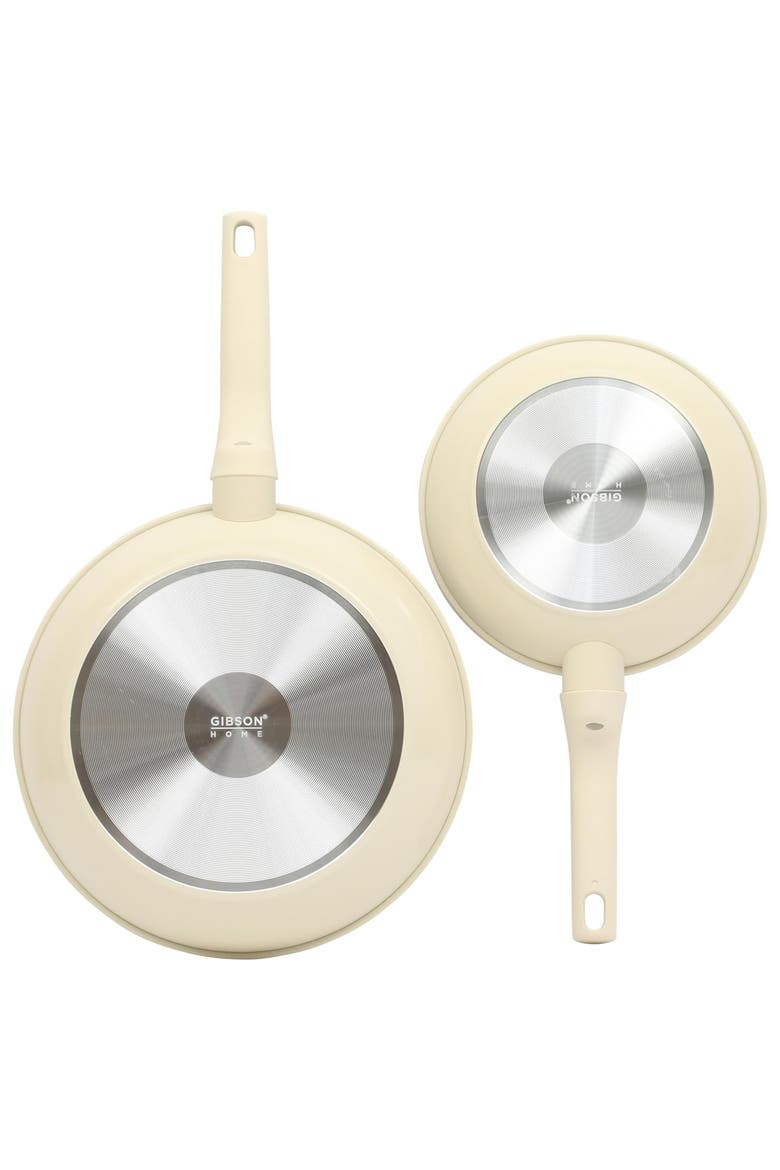 Barnsdall 2 Piece 8 Inch and 10 Inch Nonstick Aluminum Frying Pan Set, Alternate, color, White