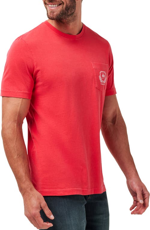 Travismathew Local Favorite Patch Pocket Graphic T-shirt In Red
