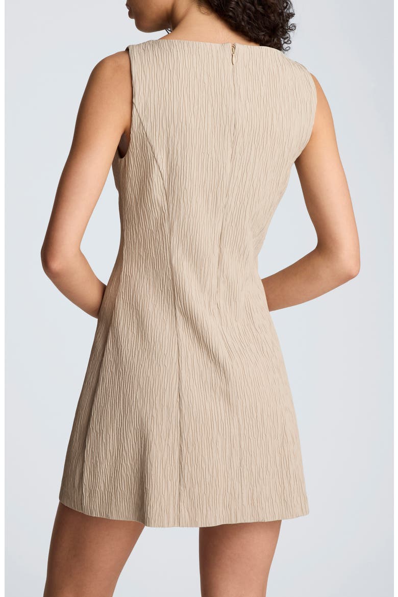 Texture Button Front Sleeveless Sheath Dress, Alternate, color, BURLAP