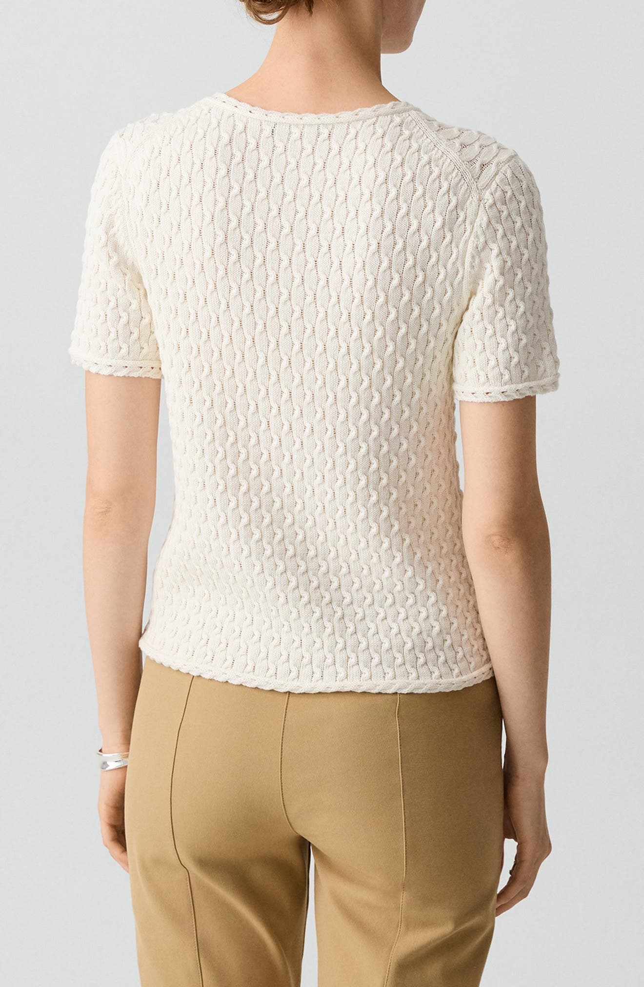 Cable Knit Organic Cotton Top (Women) | Nordstrom