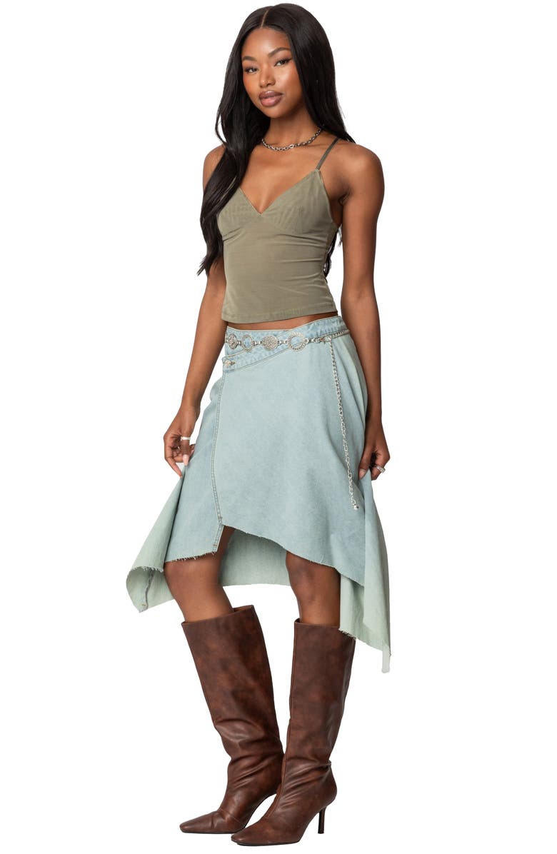 EDIKTED Blake Mesh Camisole, Alternate, color, Green