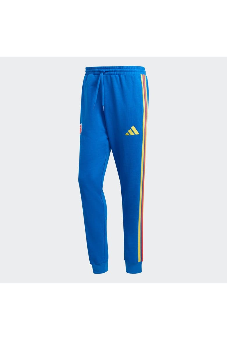 Men's adidas Blue Colombia National Team FIFA x World Cup Alphaskin Fleece Pants, Main, color, Blue