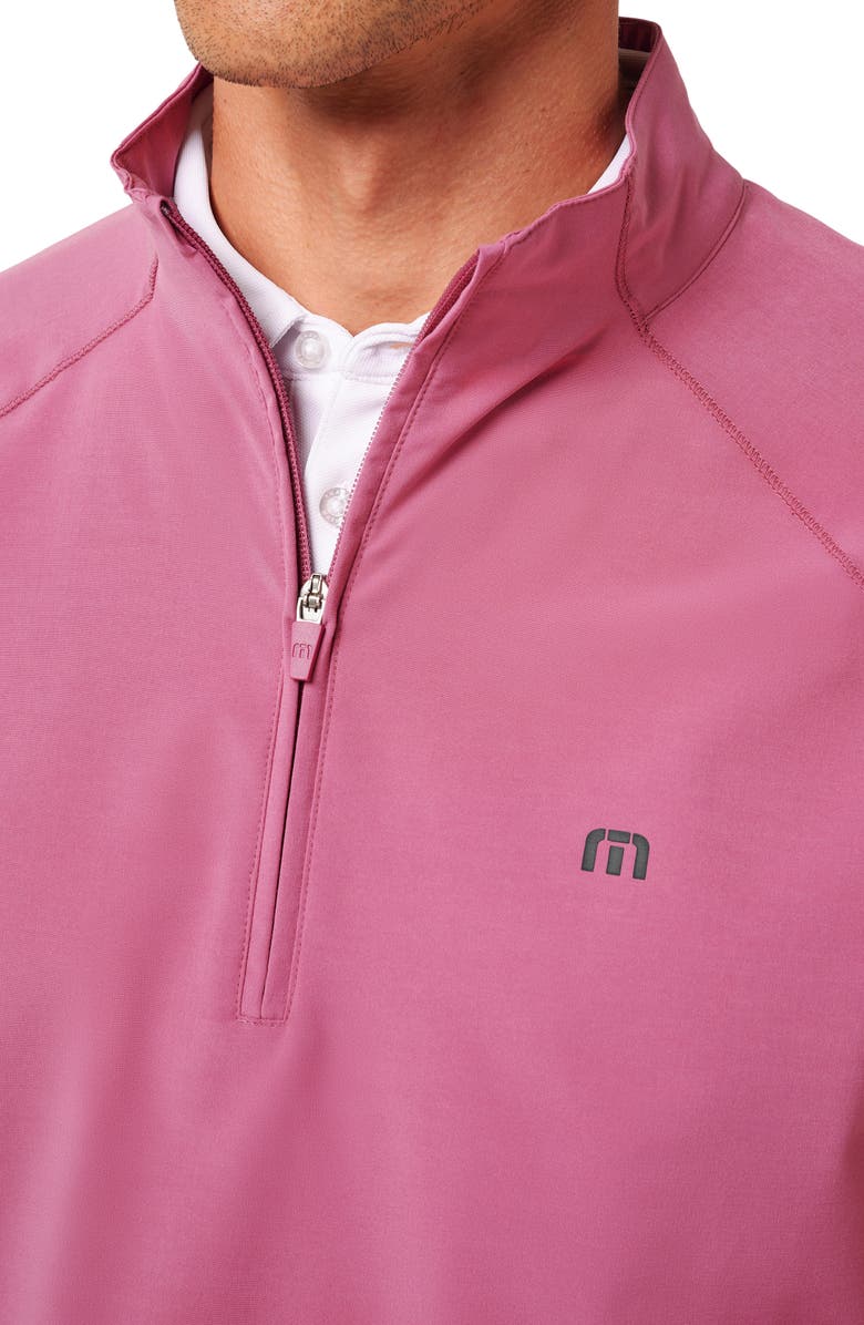 TravisMathew Air Tram Quarter Zip Pullover, Alternate, color, Rose Wine