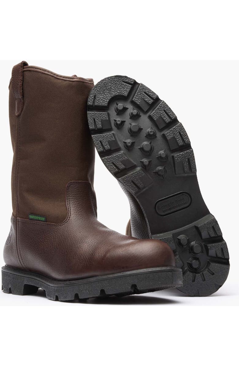 Georgia Boot Homeland Steel Toe Waterproof Wellington, Alternate, color, Brown