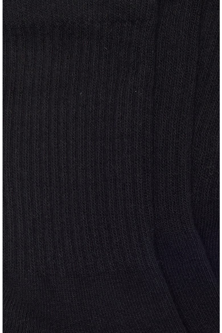Everyday 3-Pack Demi Crew Socks, Alternate, color, BLACK