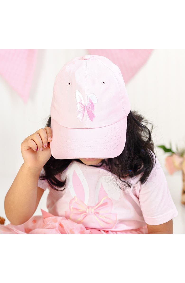 Sweet Wink Easter Bunny Patch Baseball Hat, Alternate, color, Ballet Pink