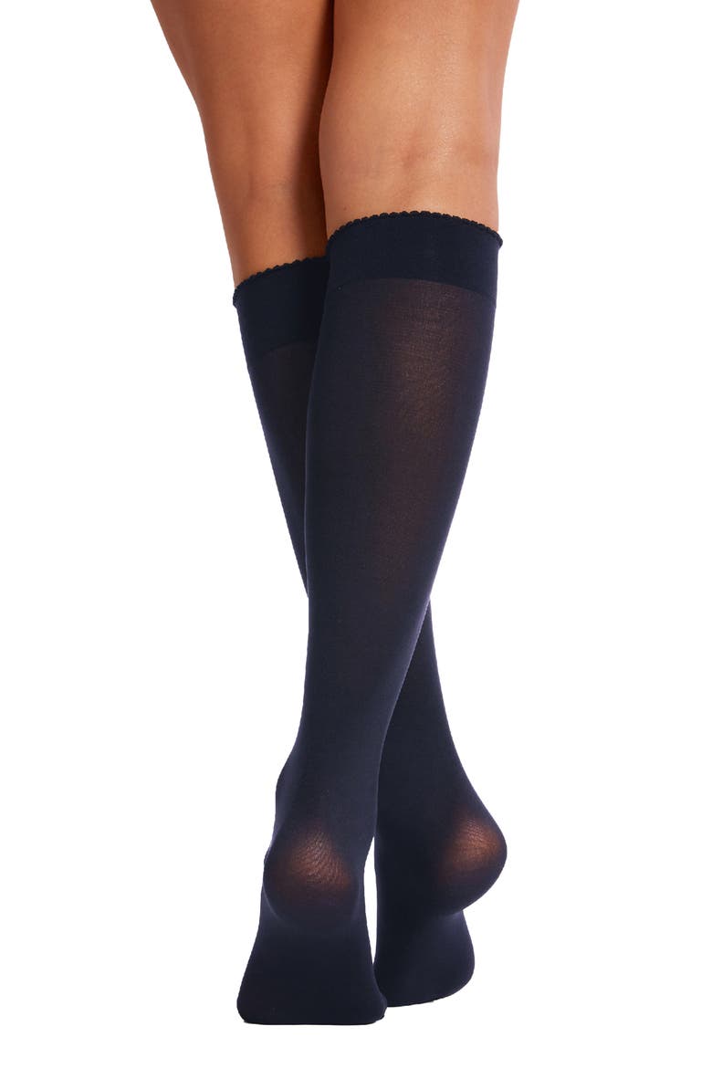 Velvet De Luxe Knee High Socks, Alternate, color, ADMIRAL