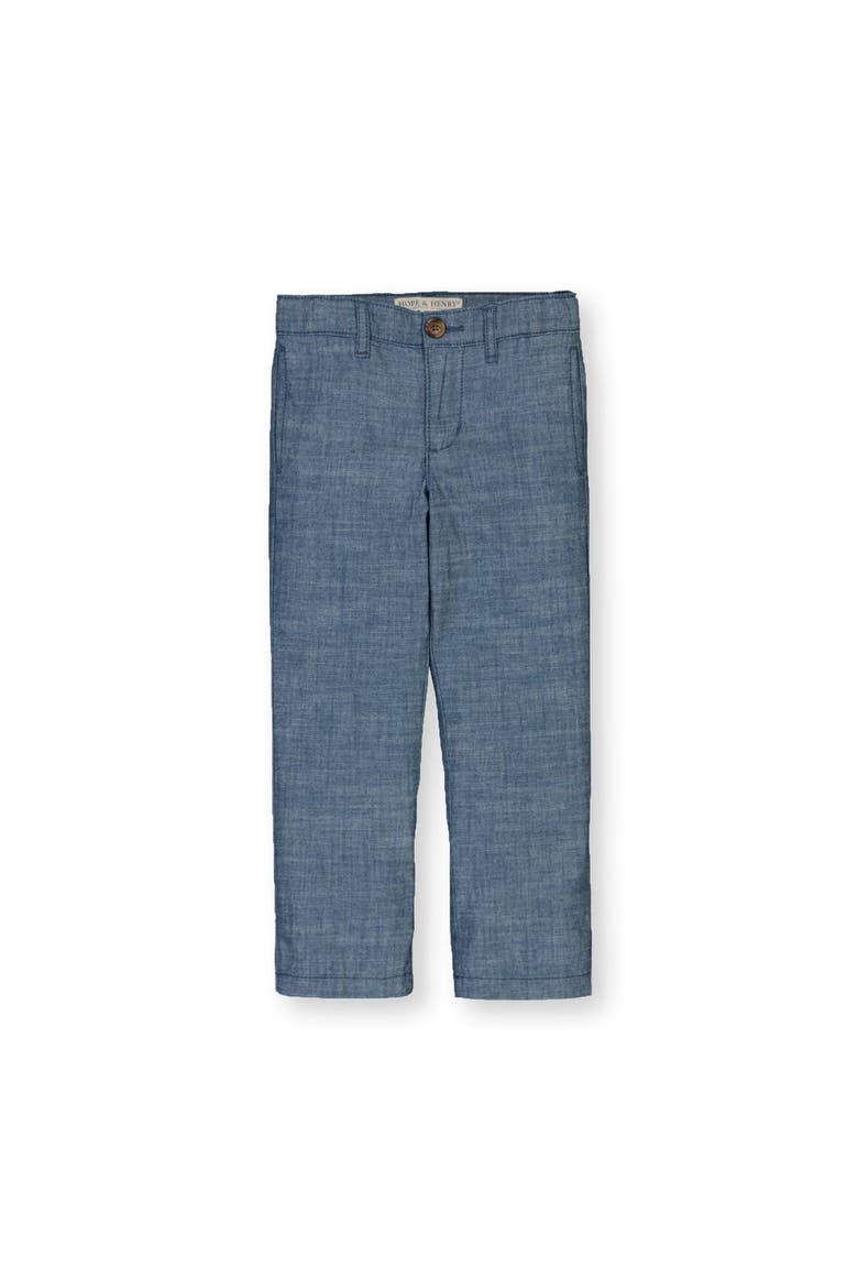Baby Boys' Organic Chambray Suit Pant, Infant, Alternate, color, Blue Chambray