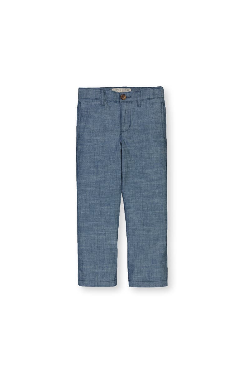 Hope & Henry Boys' Organic Chambray Suit Pant, Toddler, Main, color,