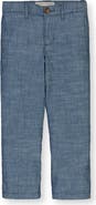 Hope & Henry Boys' Organic Chambray Suit Pant, Toddler