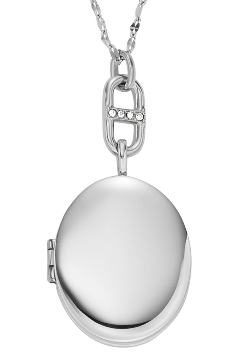 Heritage Locket Pendant Necklace, Main, color, SILVER
